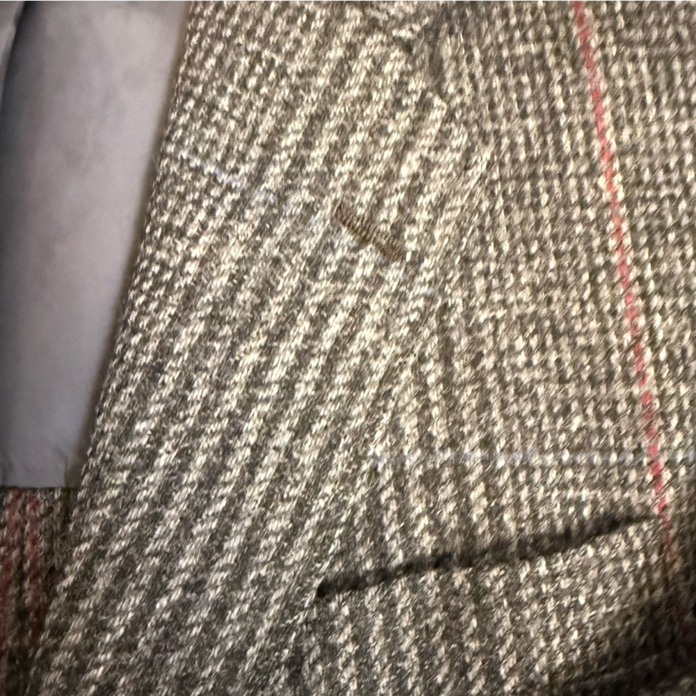 Southwick Wool Blazer 40R Gray Glen Plaid Tweed Sport Coat Union Made USA - Picture 7 of 11